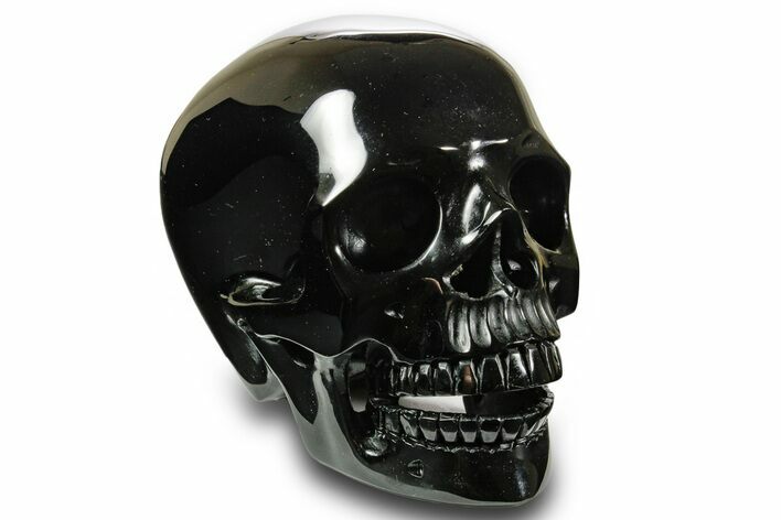 Realistic, Polished Obsidian Skull - Mexico #378600